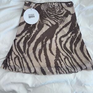 Princess Polly Brown Zebra Midi Skirt